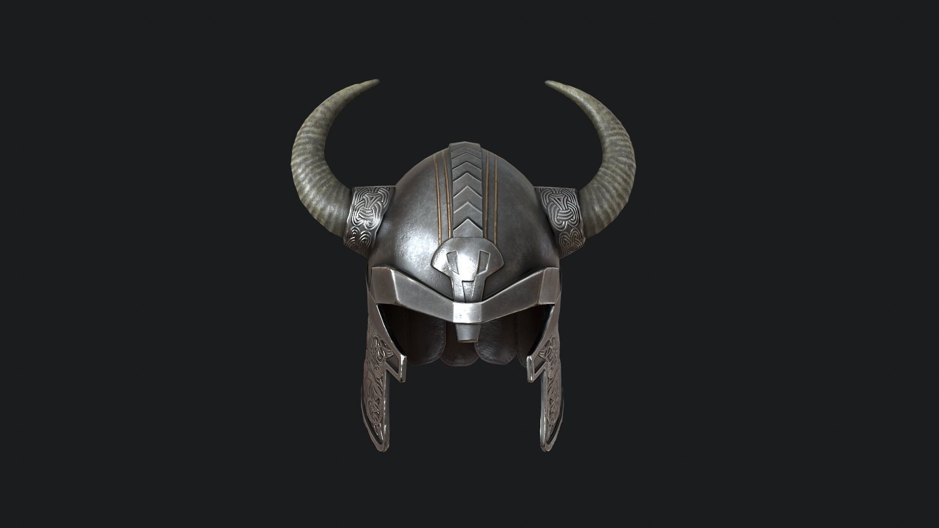 Viking helmet v5 Low-poly 3D model_2