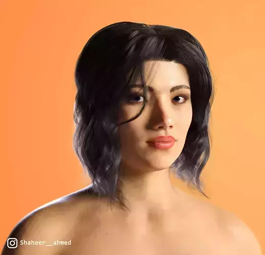 Women Detailed Character 3D model