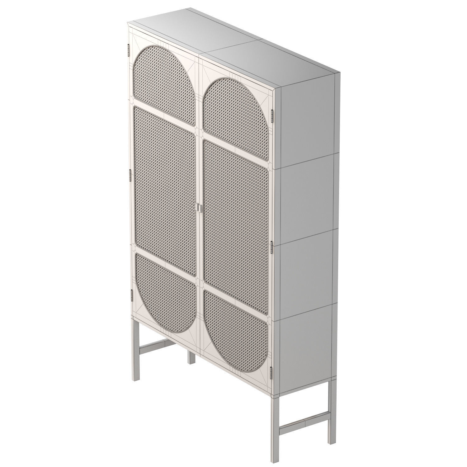 HK Living Retro webbing cabinet black 3D model_10