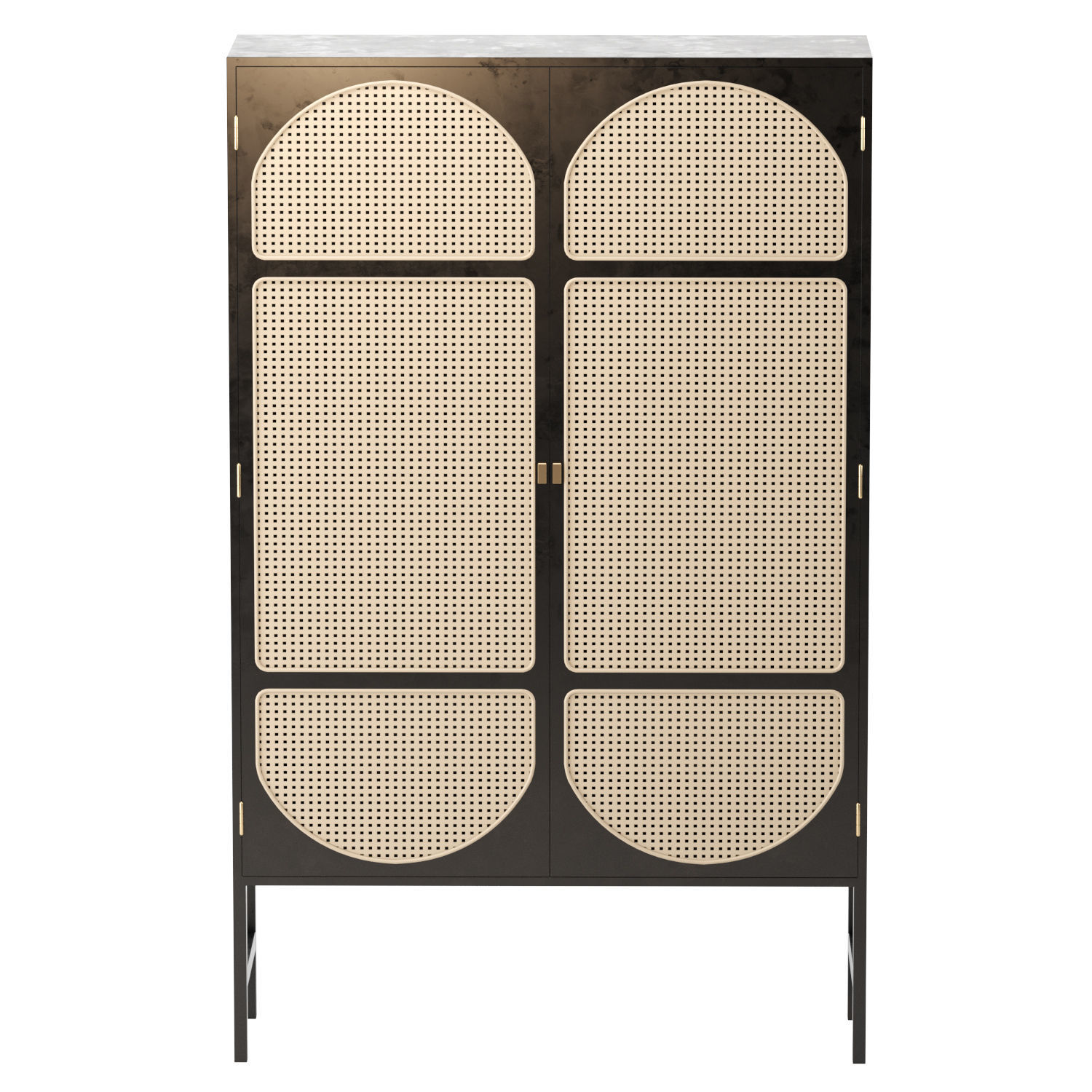 HK Living Retro webbing cabinet black 3D model_4