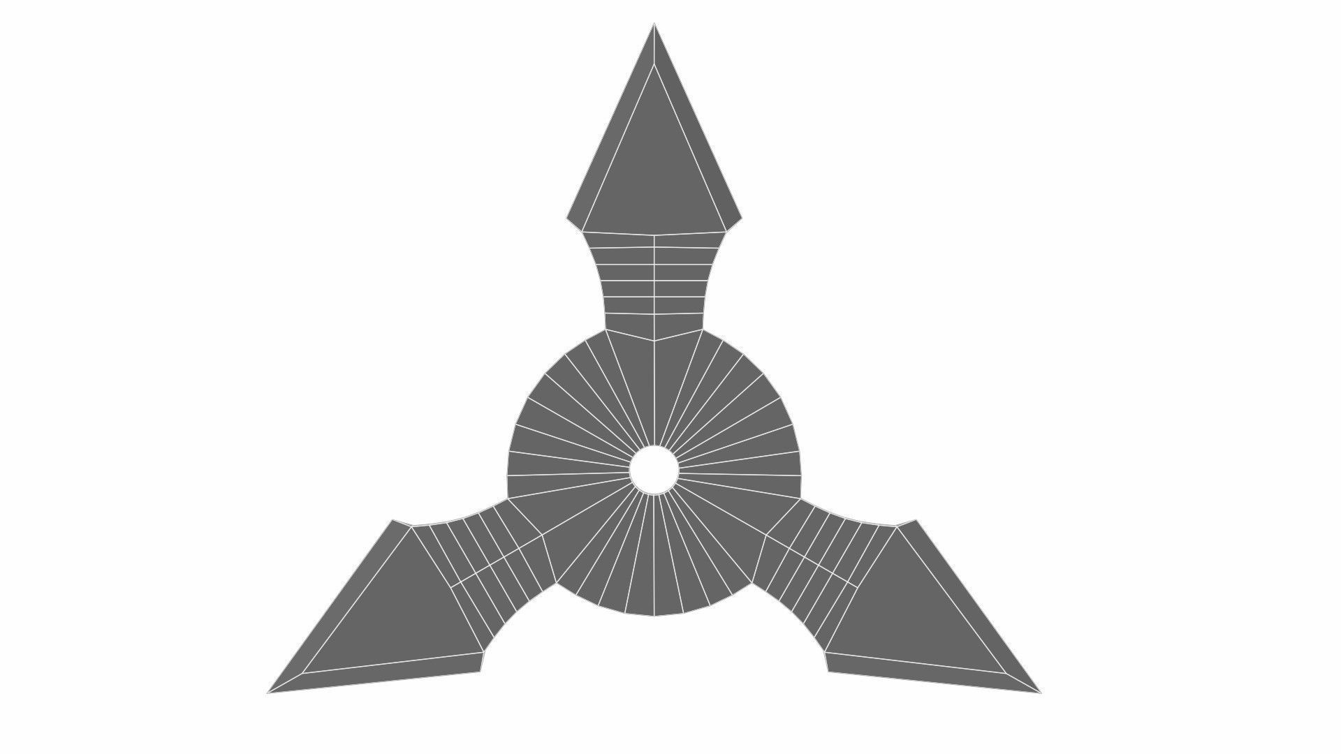 Collection of 20 shurikens Low-poly 3D model_57