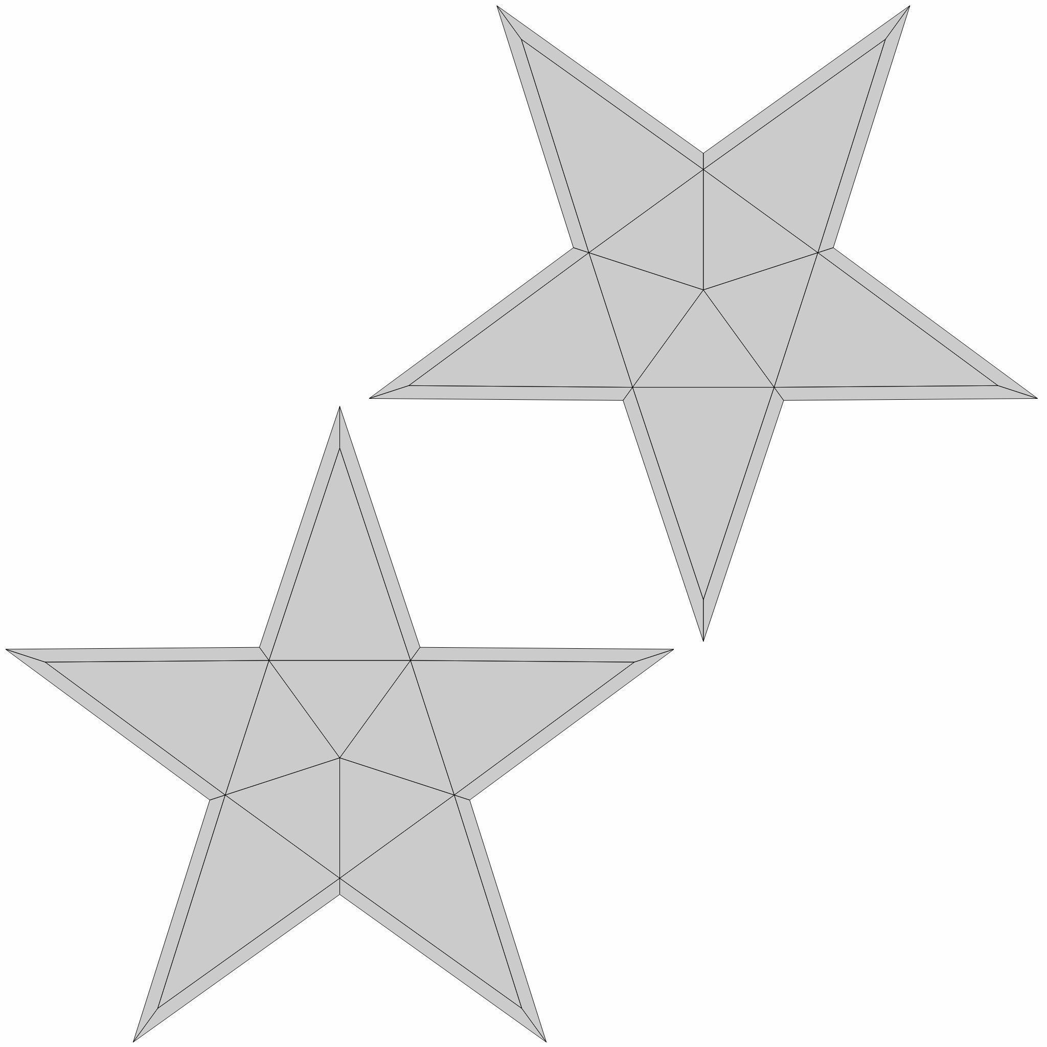 Collection of 20 shurikens Low-poly 3D model_39