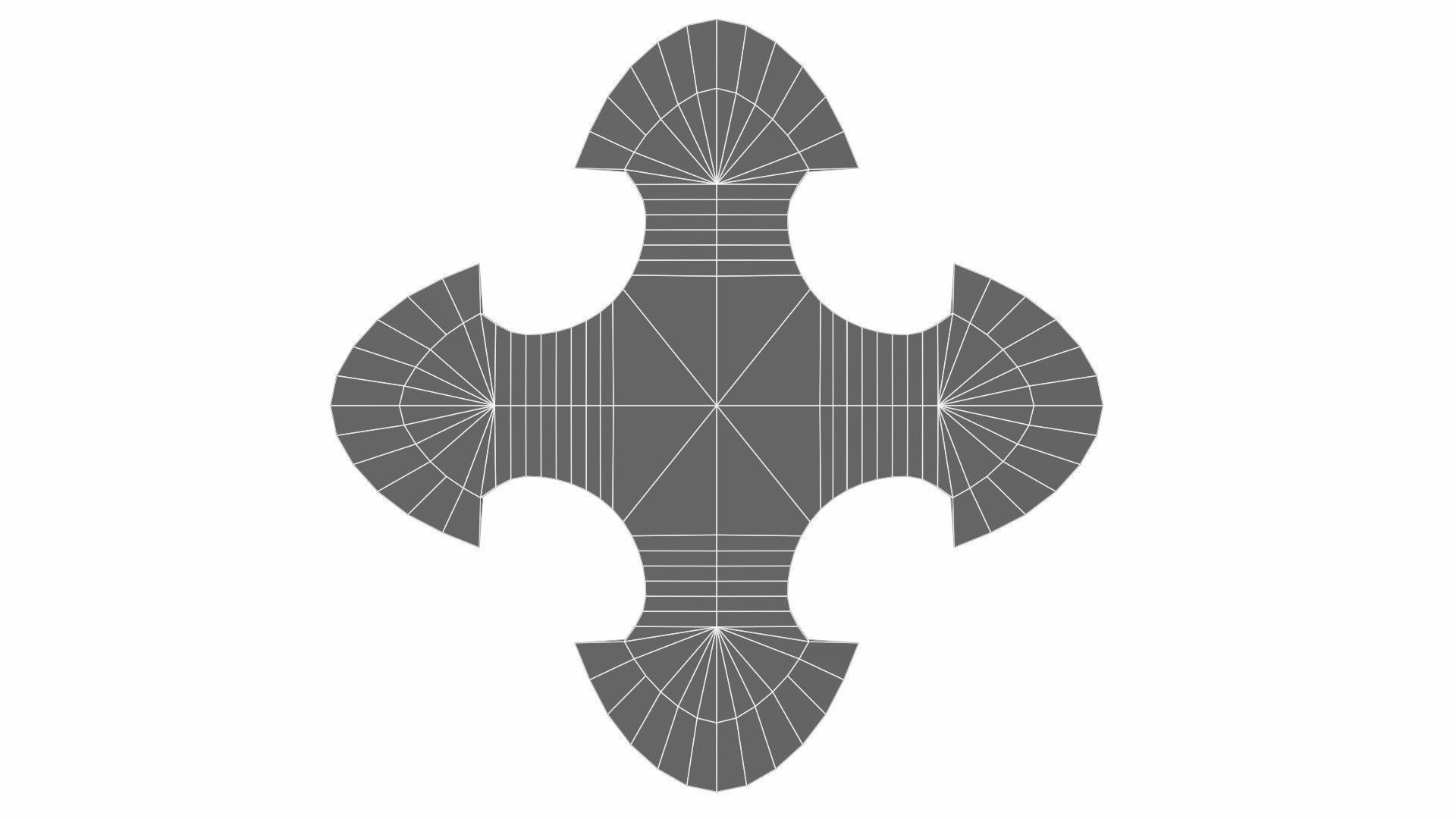 Collection of 20 shurikens Low-poly 3D model_55