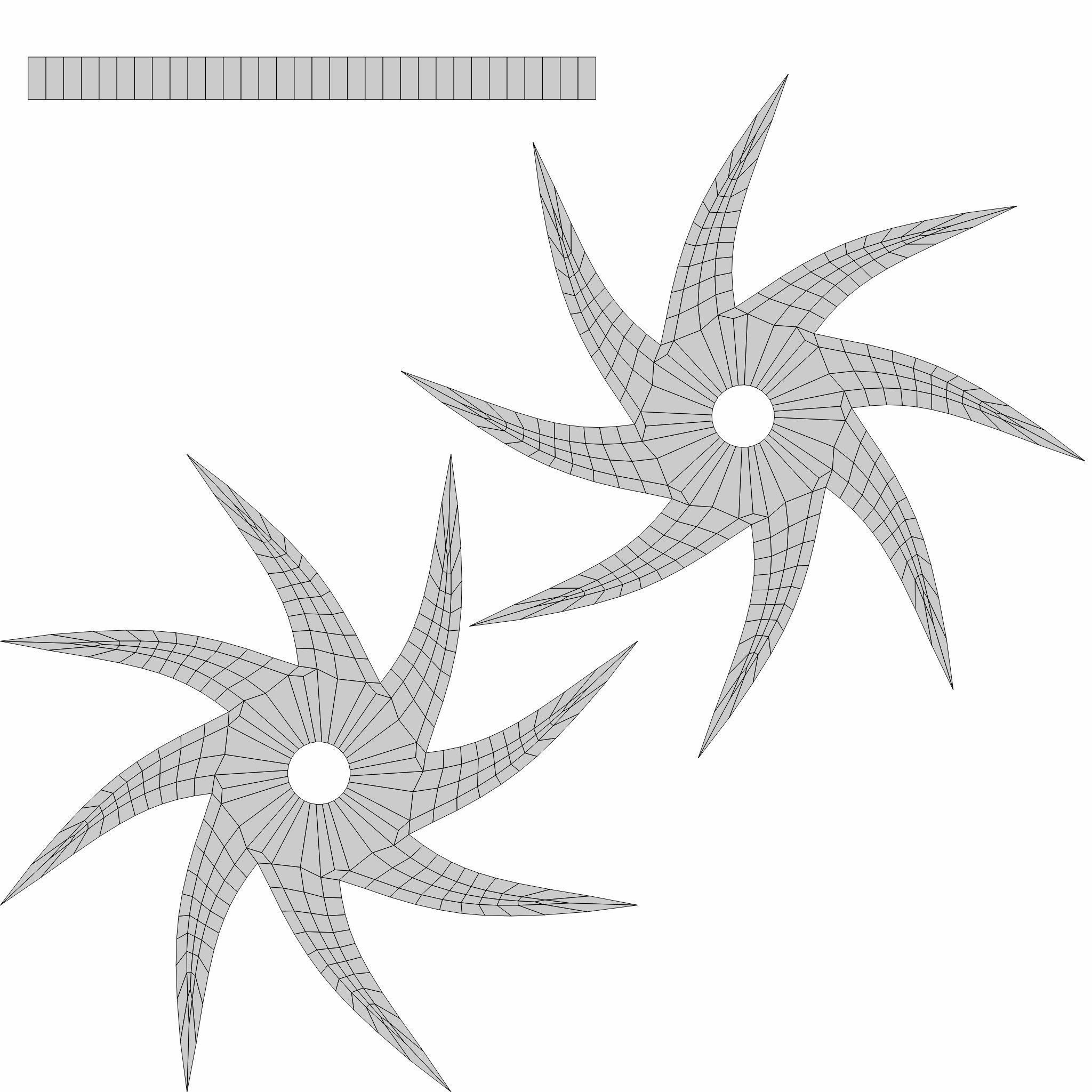 Collection of 20 shurikens Low-poly 3D model_30