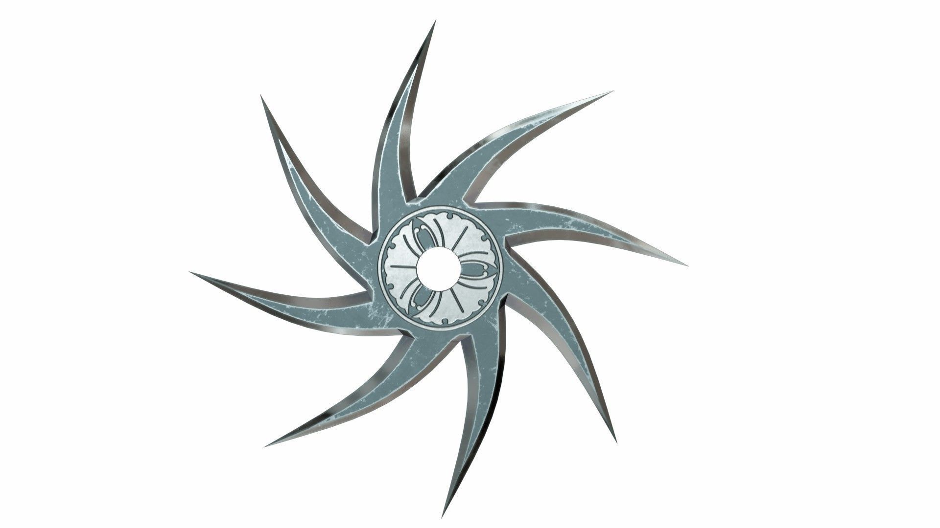 Collection of 20 shurikens Low-poly 3D model_10