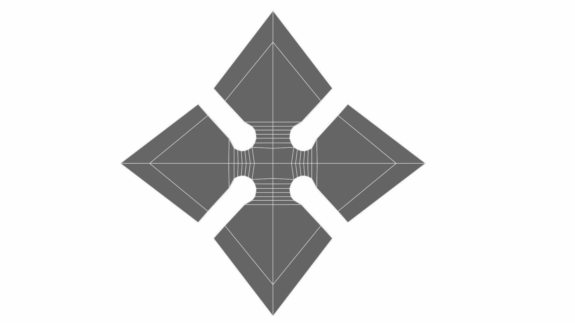 Collection of 20 shurikens Low-poly 3D model_44