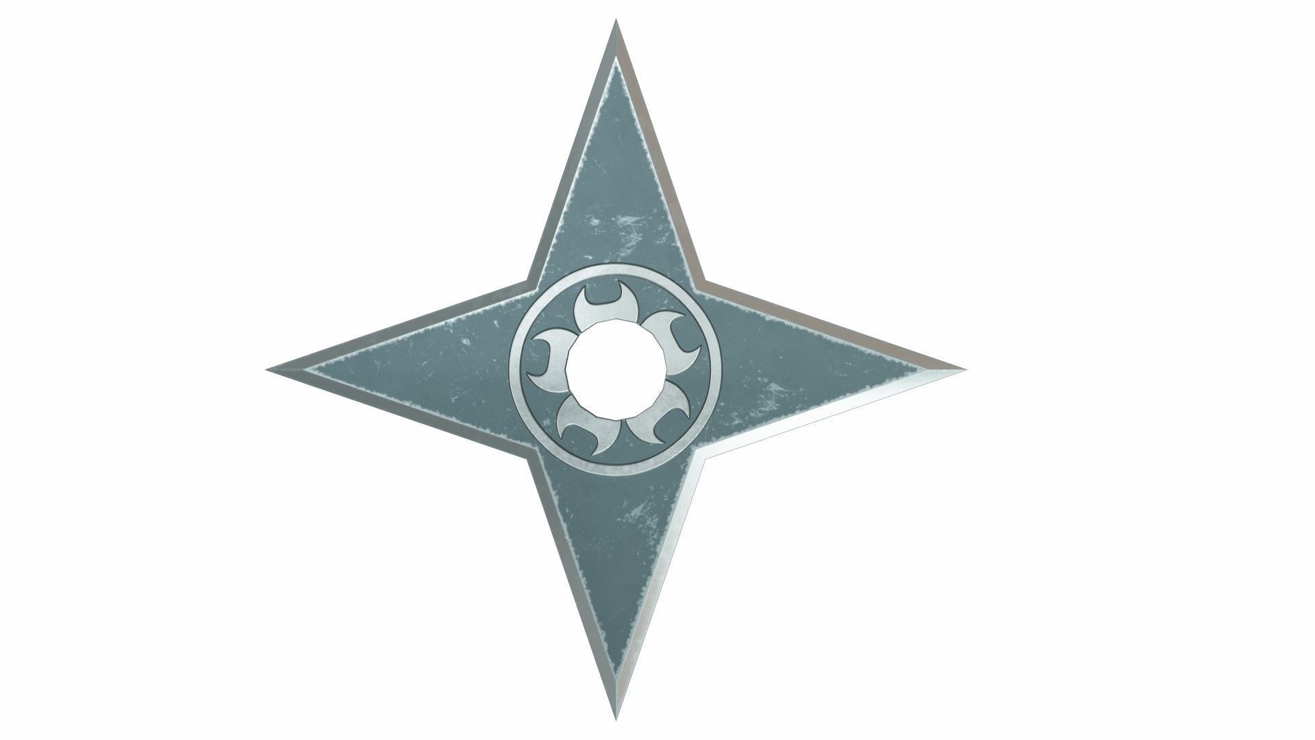 Collection of 20 shurikens Low-poly 3D model_2