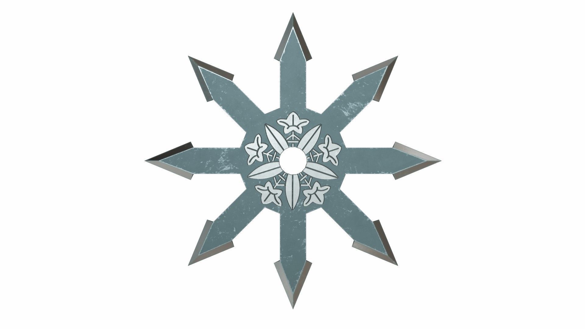 Collection of 20 shurikens Low-poly 3D model_15