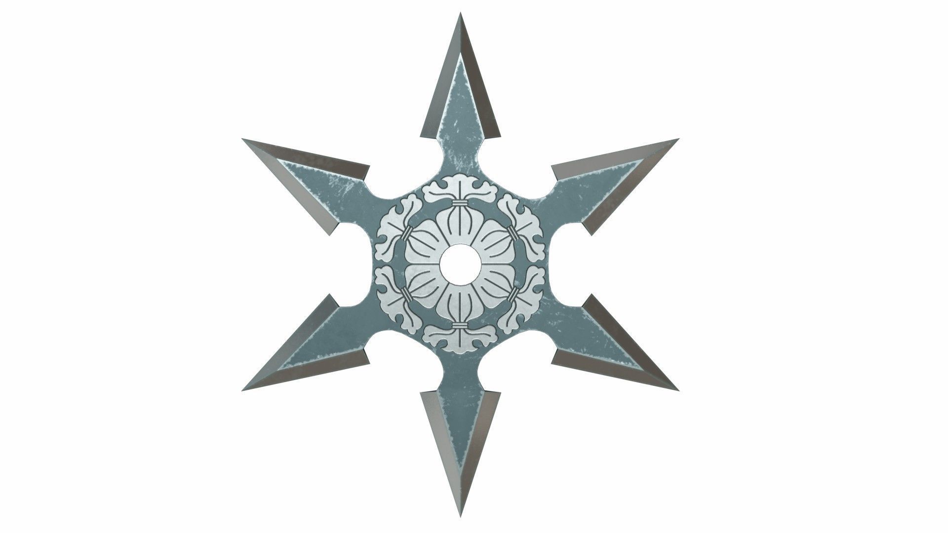 Collection of 20 shurikens Low-poly 3D model_8