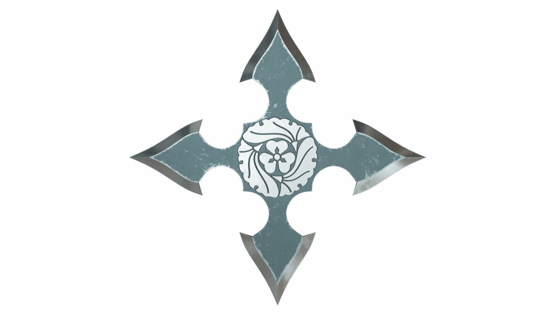 Collection of 20 shurikens Low-poly 3D model_4