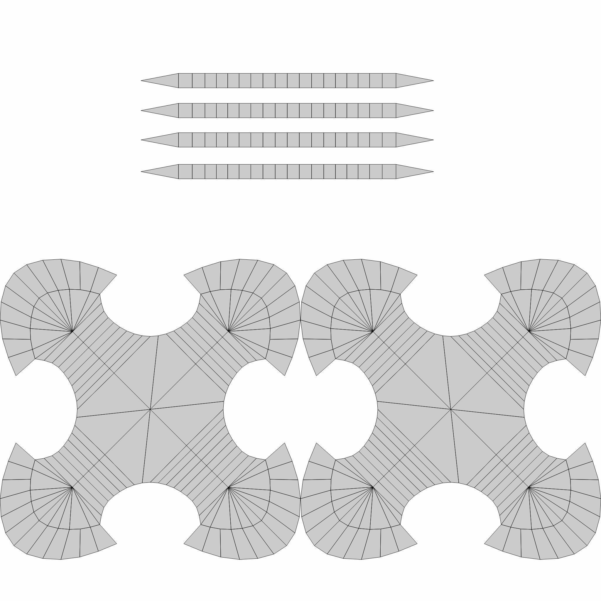 Collection of 20 shurikens Low-poly 3D model_34