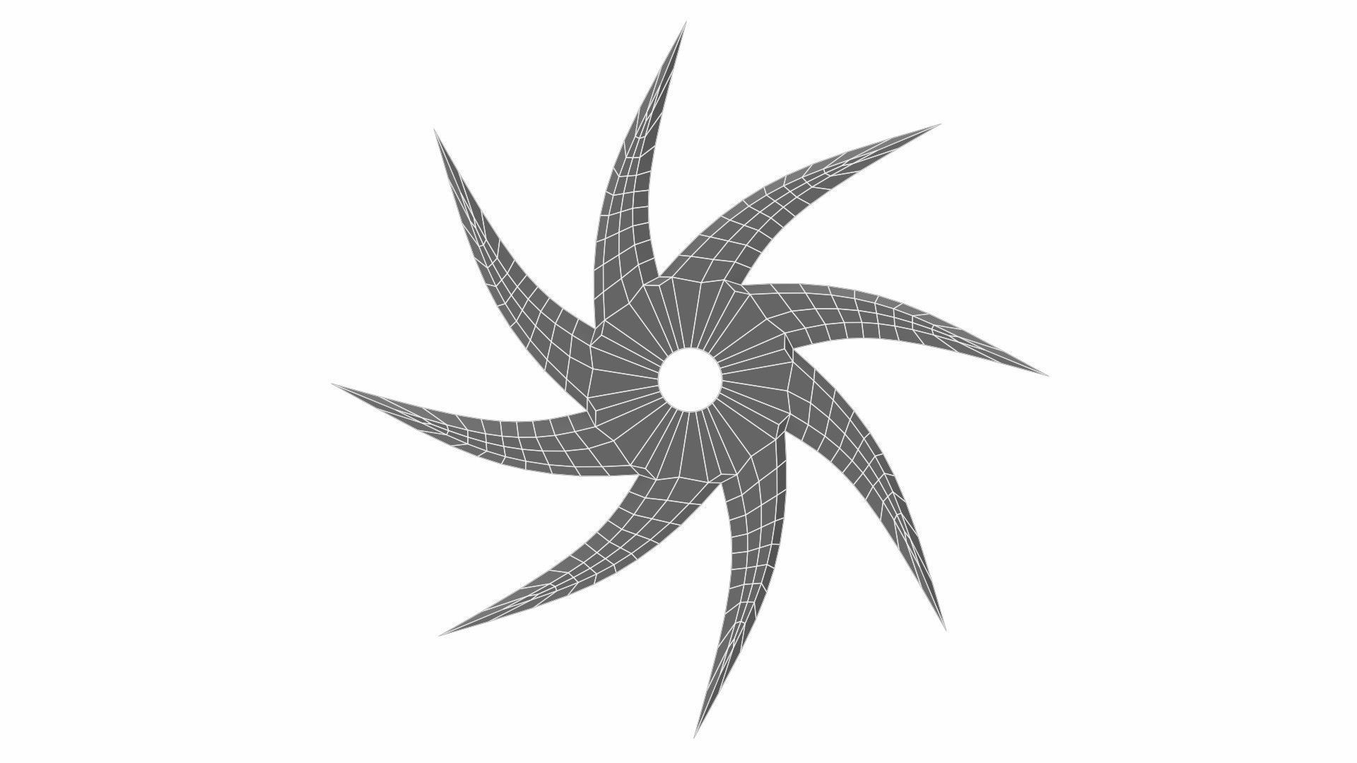 Collection of 20 shurikens Low-poly 3D model_51