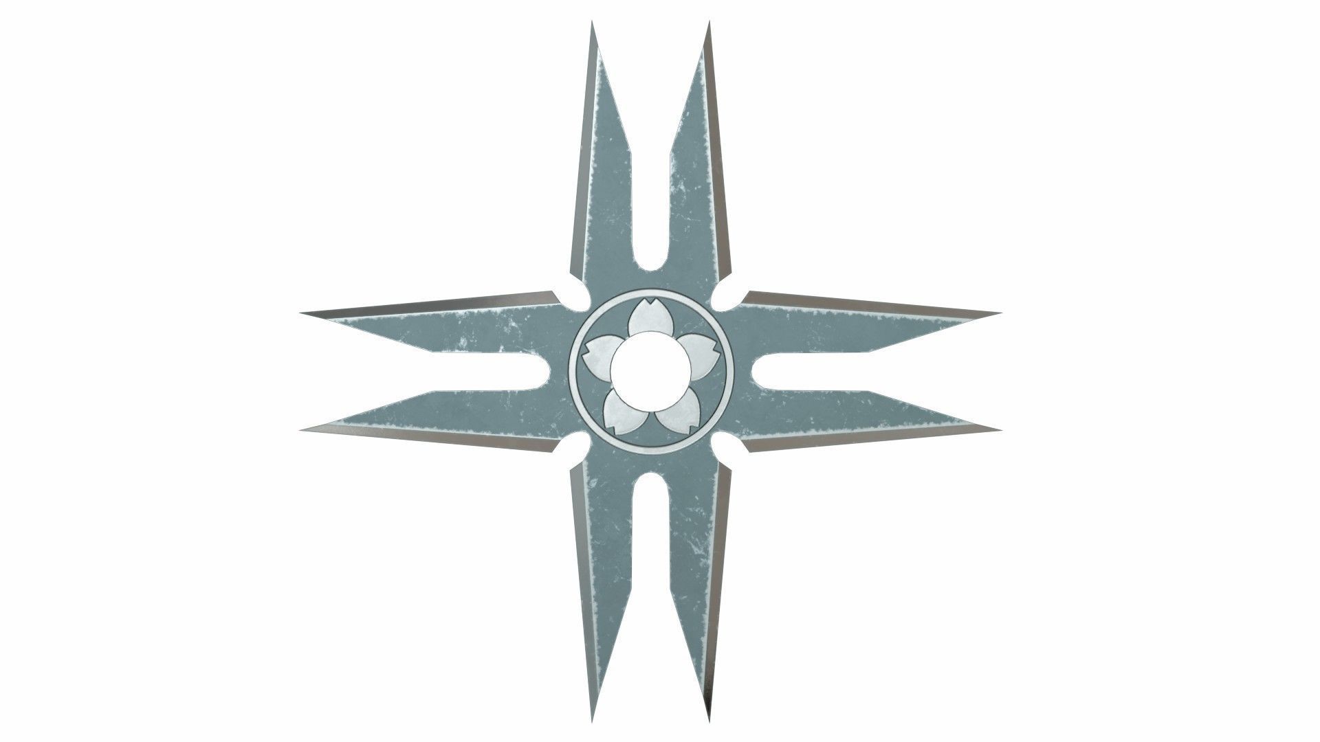 Collection of 20 shurikens Low-poly 3D model_5