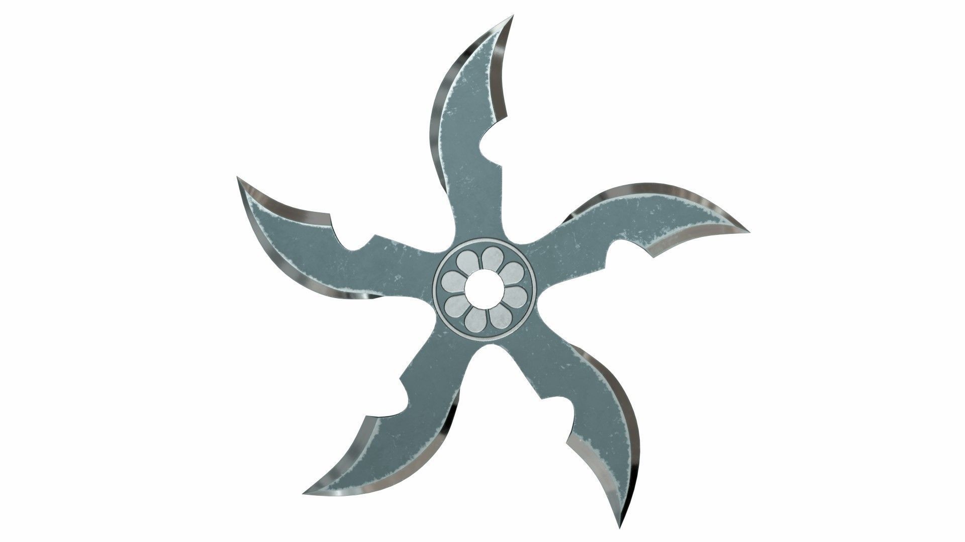 Collection of 20 shurikens Low-poly 3D model_9