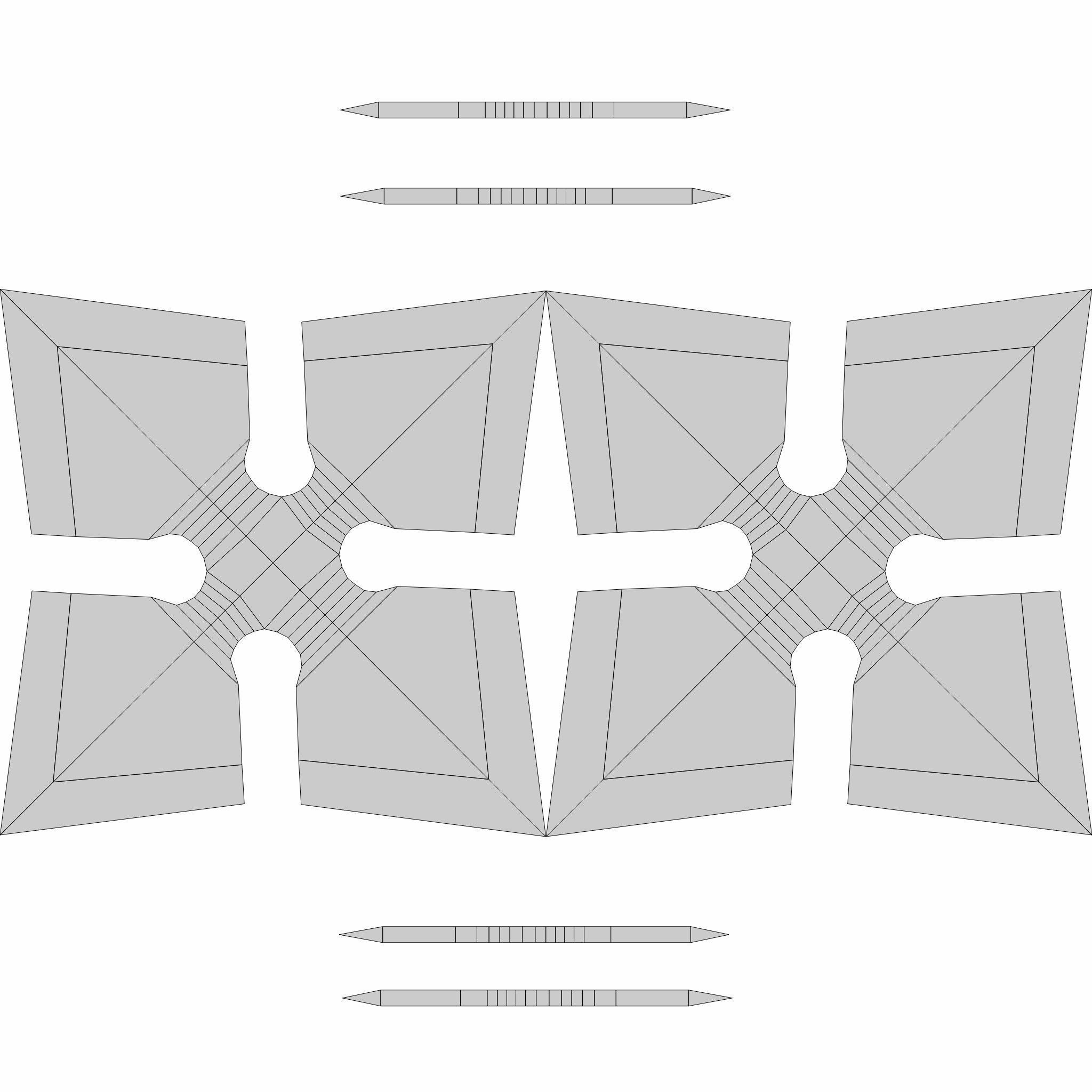 Collection of 20 shurikens Low-poly 3D model_23