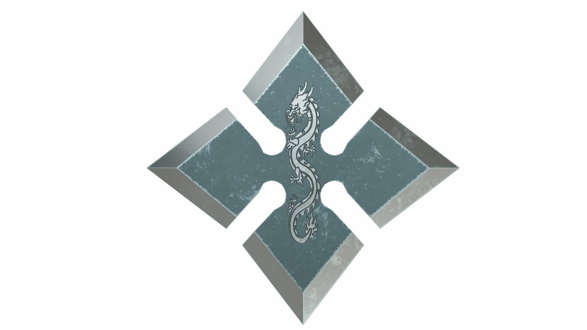 Collection of 20 shurikens Low-poly 3D model_3