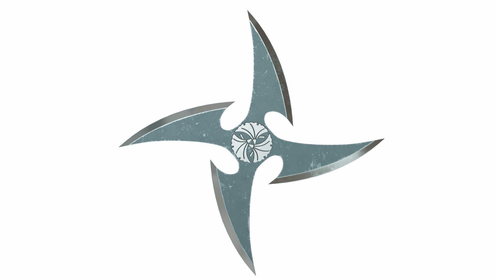 Collection of 20 shurikens Low-poly 3D model_6