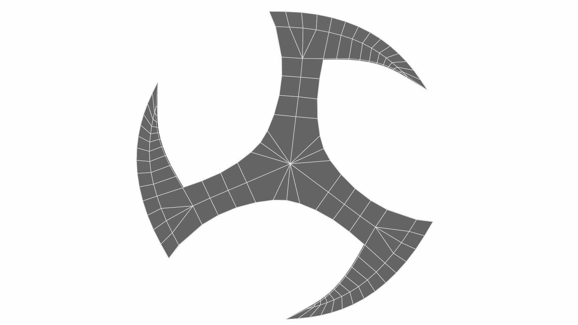 Collection of 20 shurikens Low-poly 3D model_48