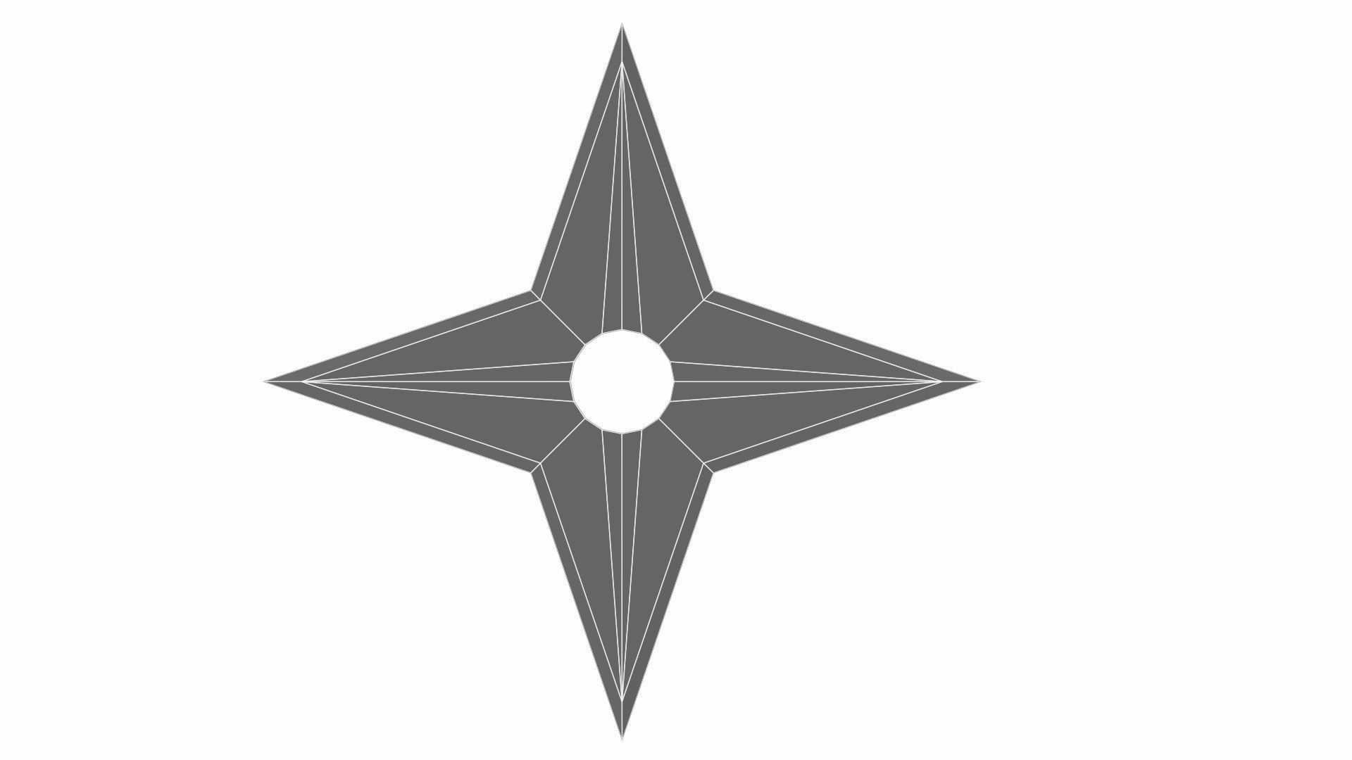 Collection of 20 shurikens Low-poly 3D model_43