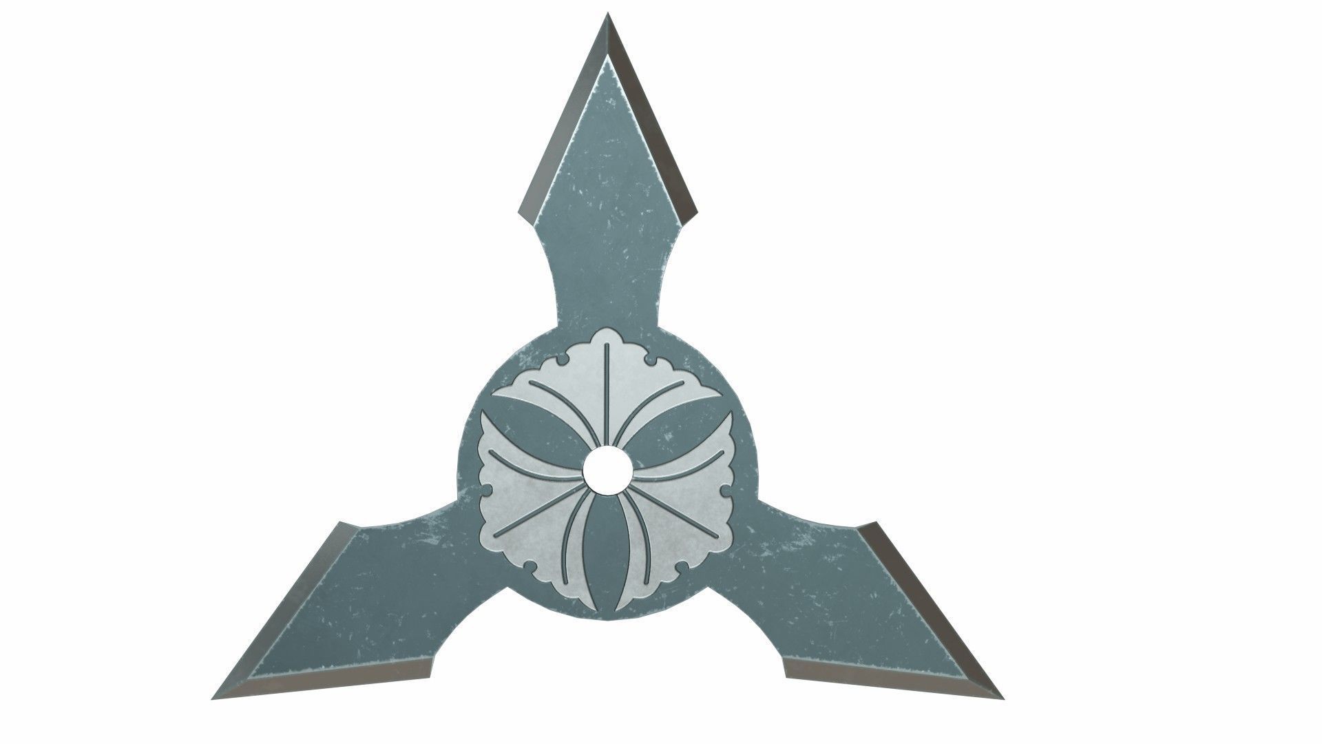 Collection of 20 shurikens Low-poly 3D model_16