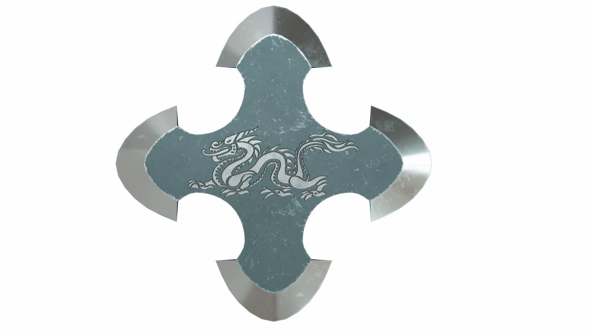 Collection of 20 shurikens Low-poly 3D model_14