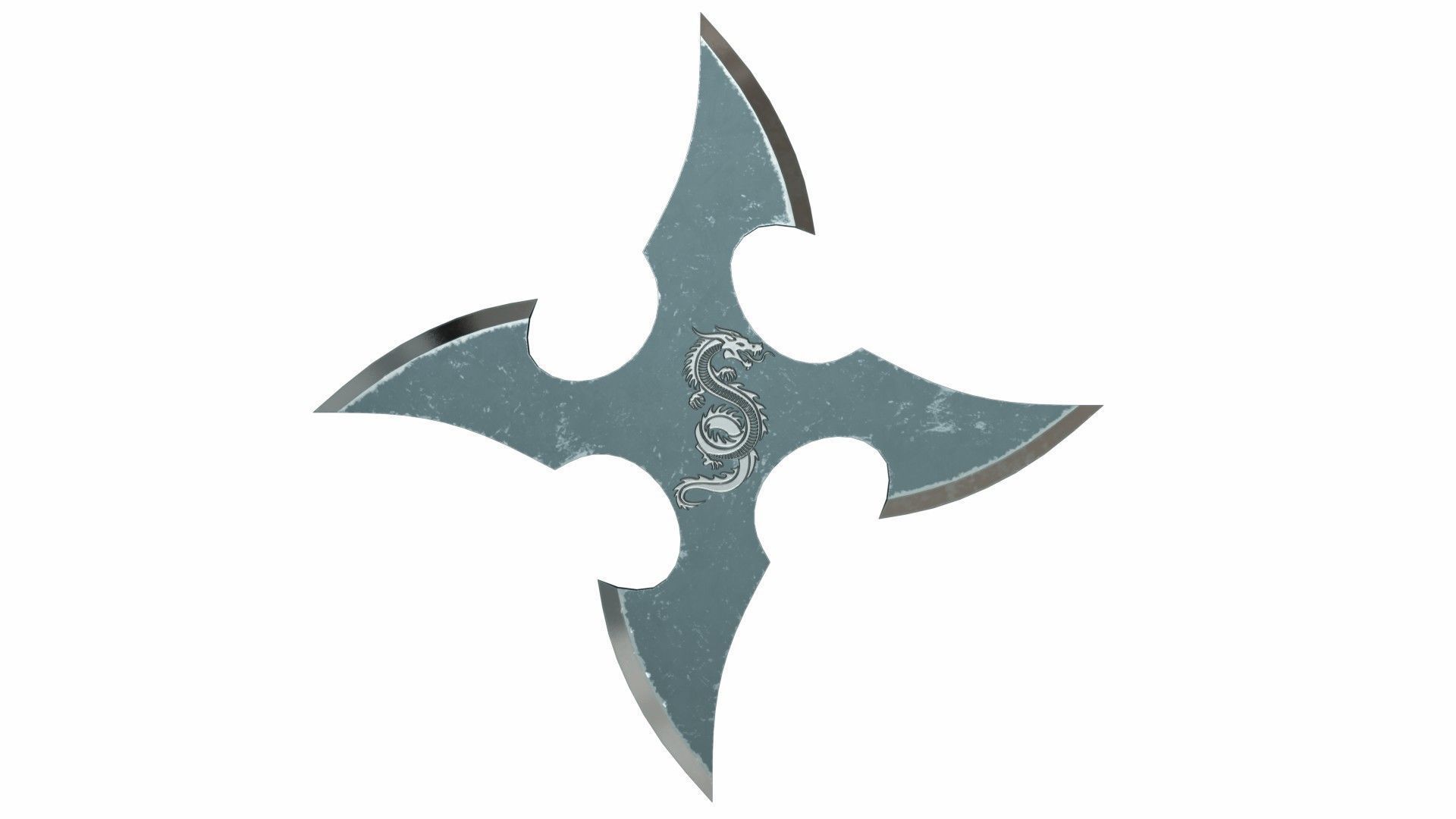 Collection of 20 shurikens Low-poly 3D model_20