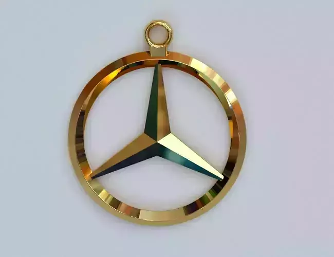 Mercedes logo keychain 3D print model