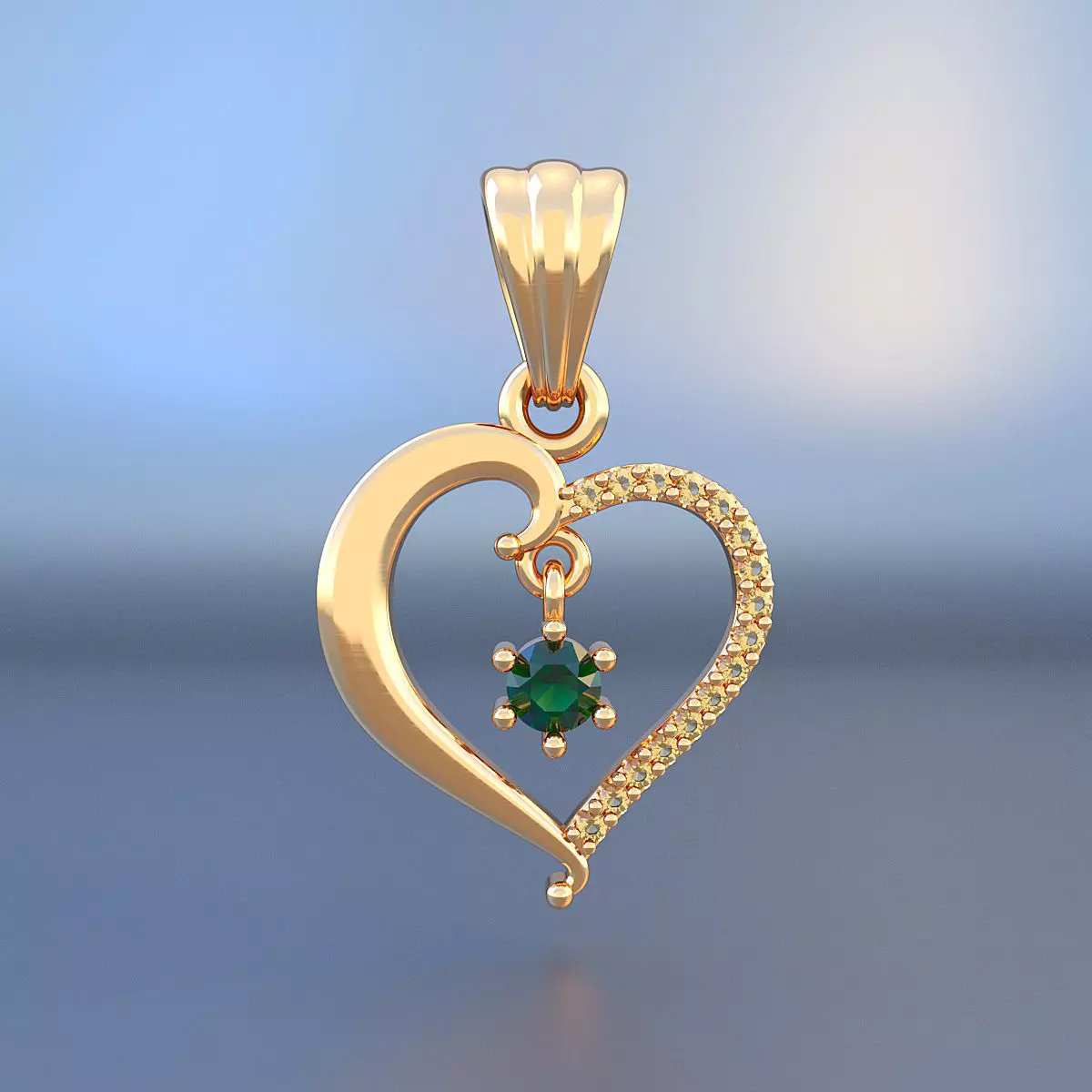 Jewelry Pendant Heart 3D print model 3D print model