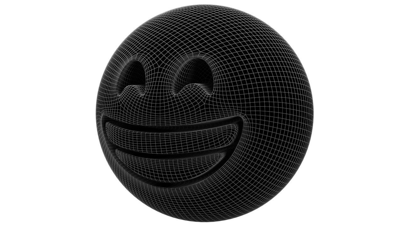 Beaming Face 07 Low-poly 3D model_7