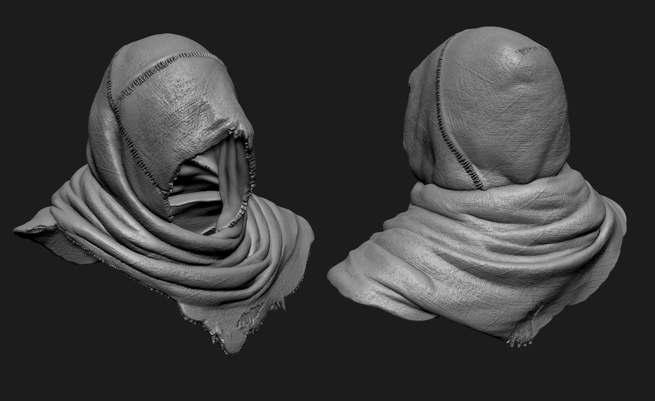 Scarfs for 3d Printable Characters Part 2 3D model_6
