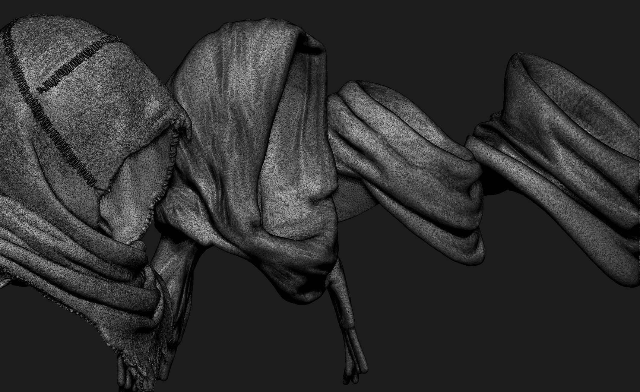 Scarfs for 3d Printable Characters Part 2 3D model_18