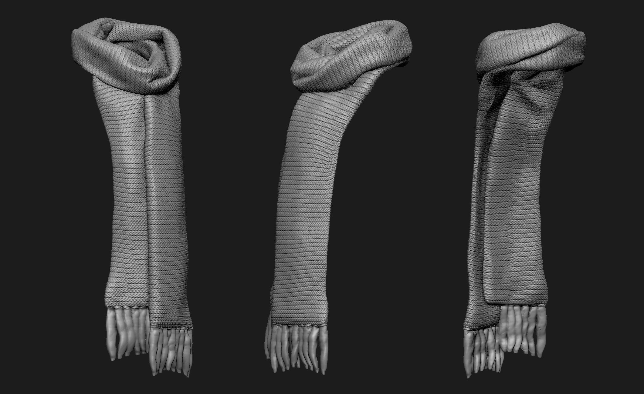 Scarfs for 3d Printable Characters Part 2 3D model_17