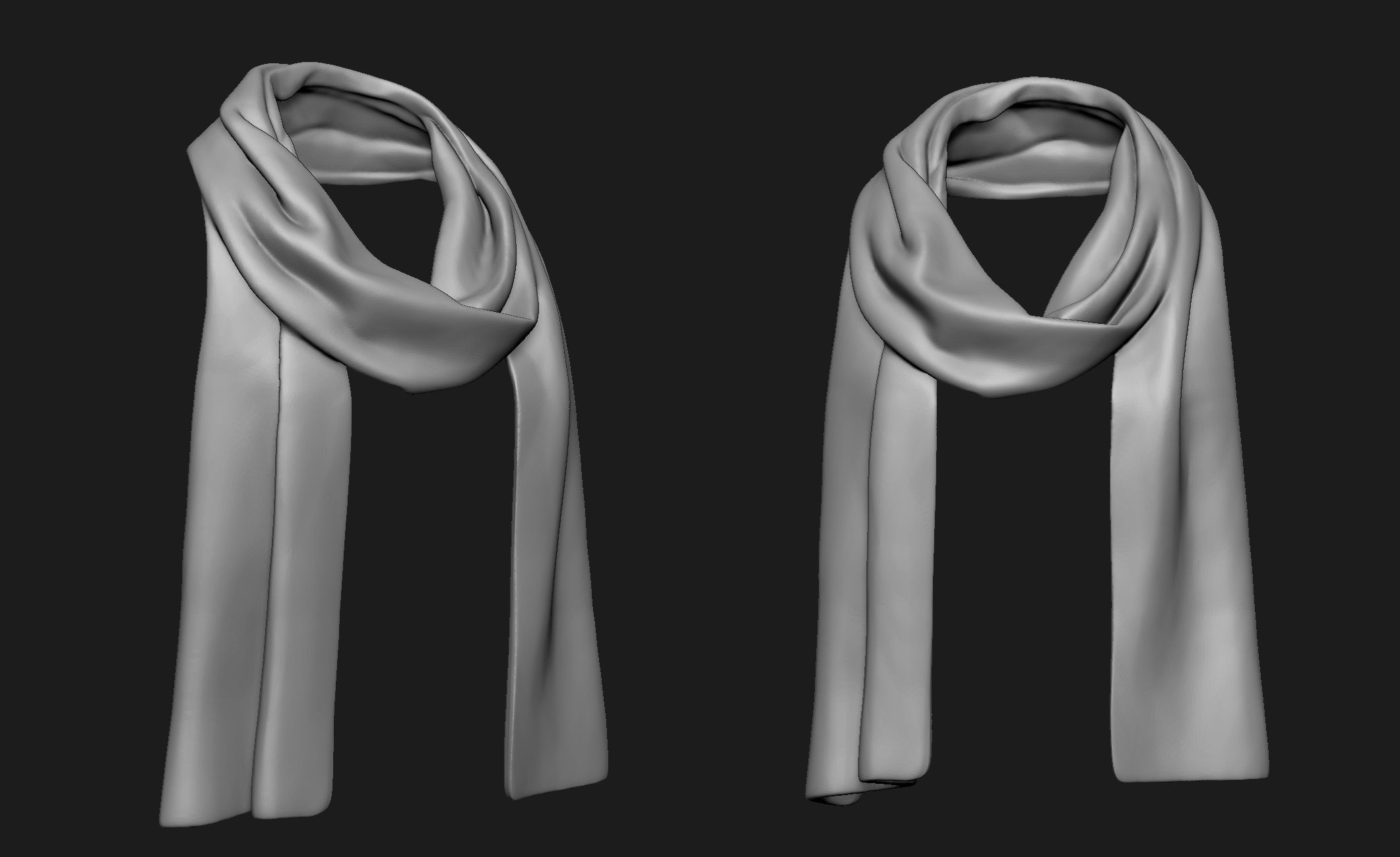 Scarfs for 3d Printable Characters Part 2 3D model_16