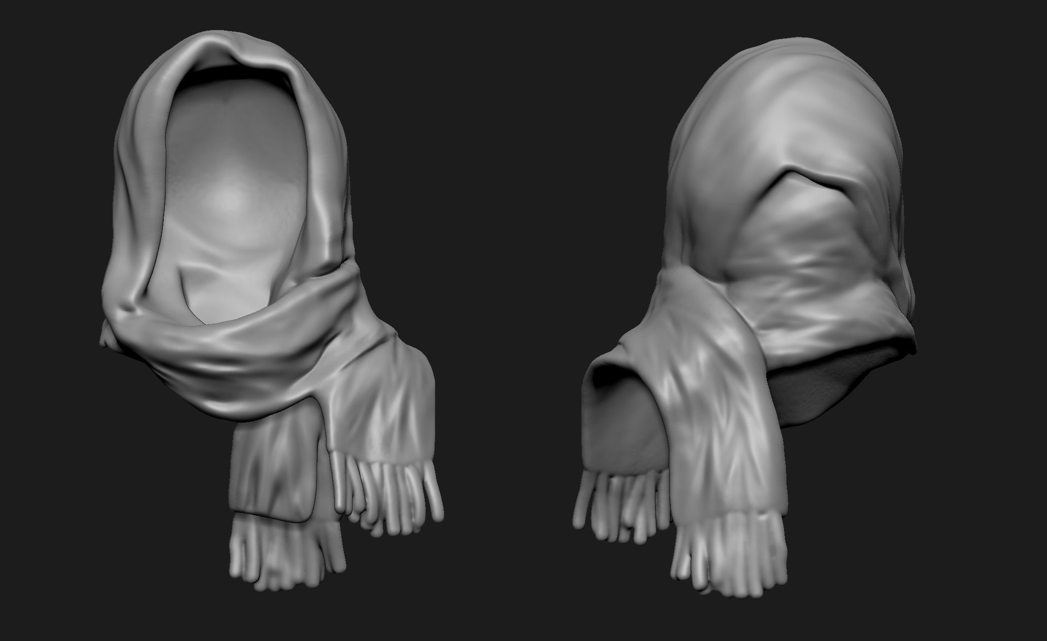 Scarfs for 3d Printable Characters Part 2 3D model_9