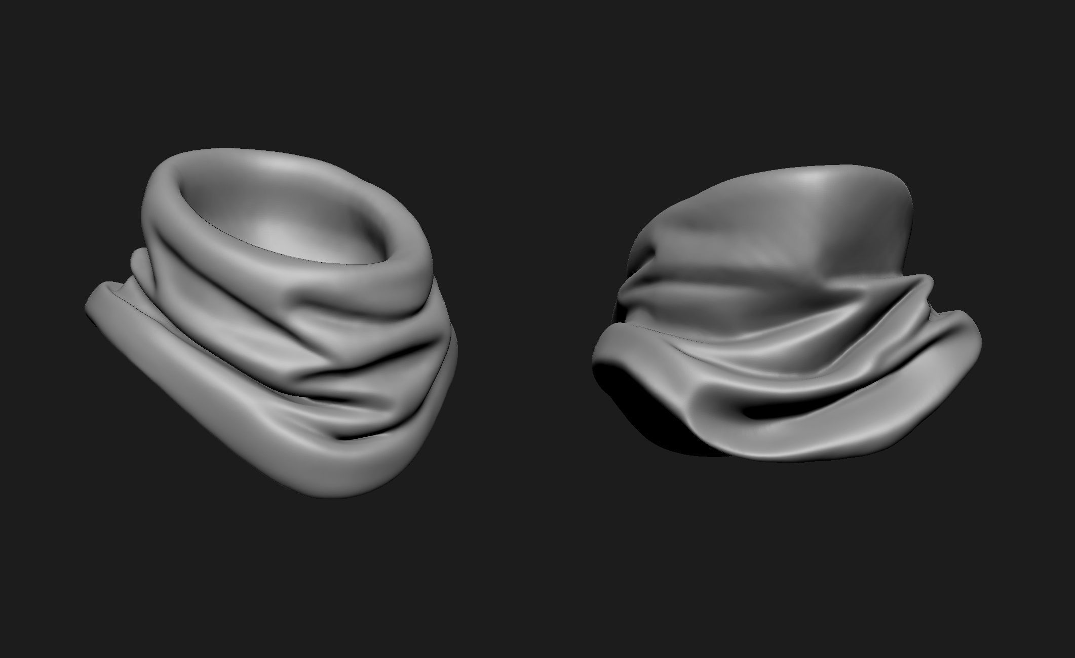 Scarfs for 3d Printable Characters Part 2 3D model_7