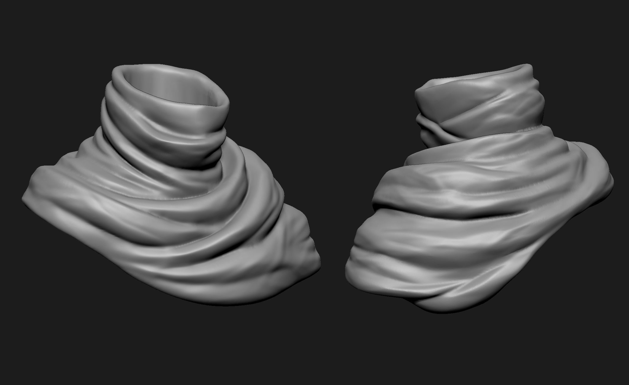 Scarfs for 3d Printable Characters Part 2 3D model_14
