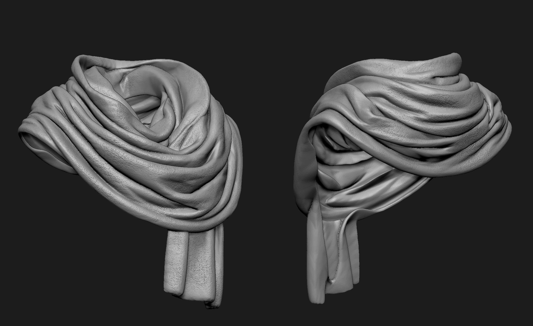 Scarfs for 3d Printable Characters Part 2 3D model_13