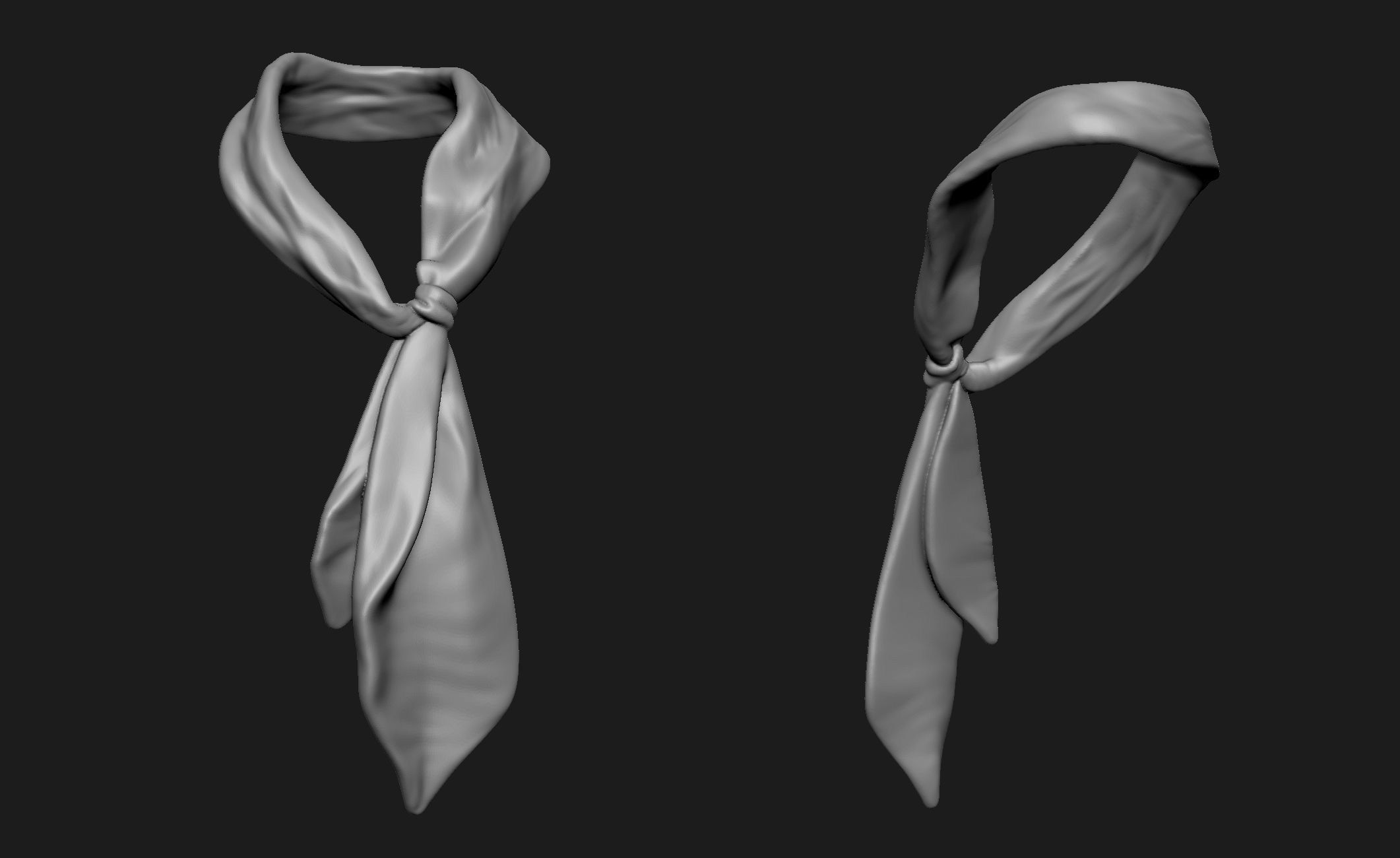 Scarfs for 3d Printable Characters Part 2 3D model_11