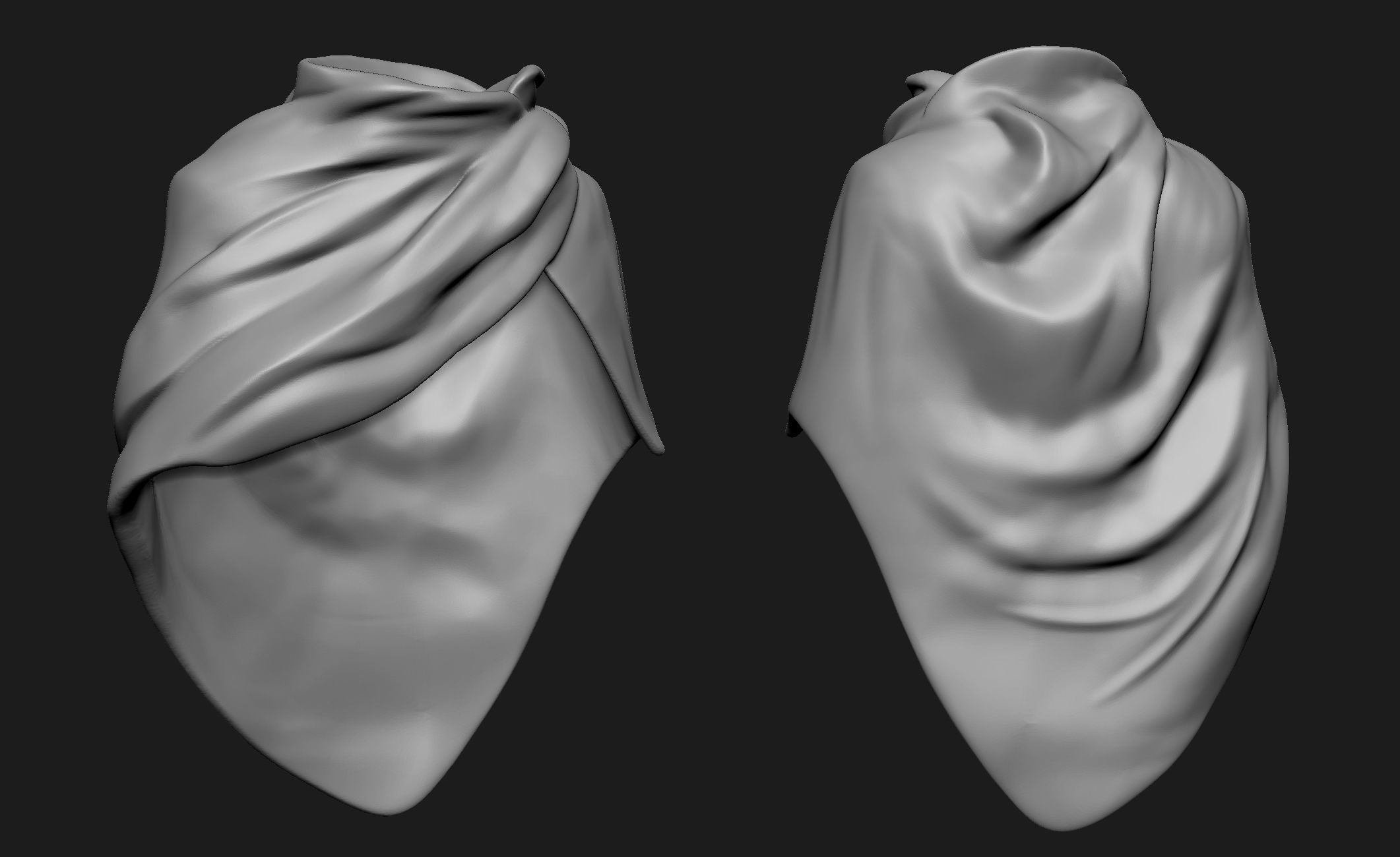 Scarfs for 3d Printable Characters Part 3 3D model_2