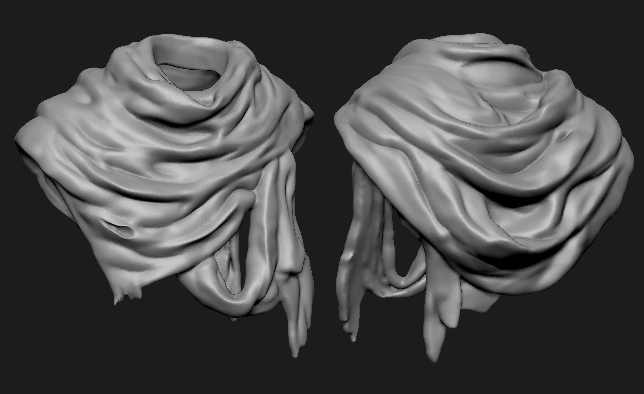 Scarfs for 3d Printable Characters Part 3 3D model_4
