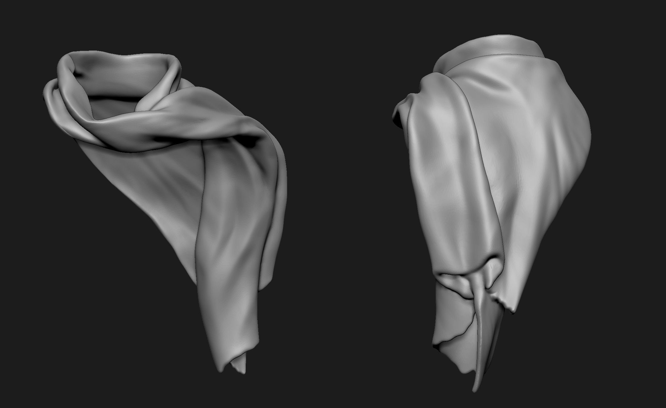 Scarfs for 3d Printable Characters Part 3 3D model_16