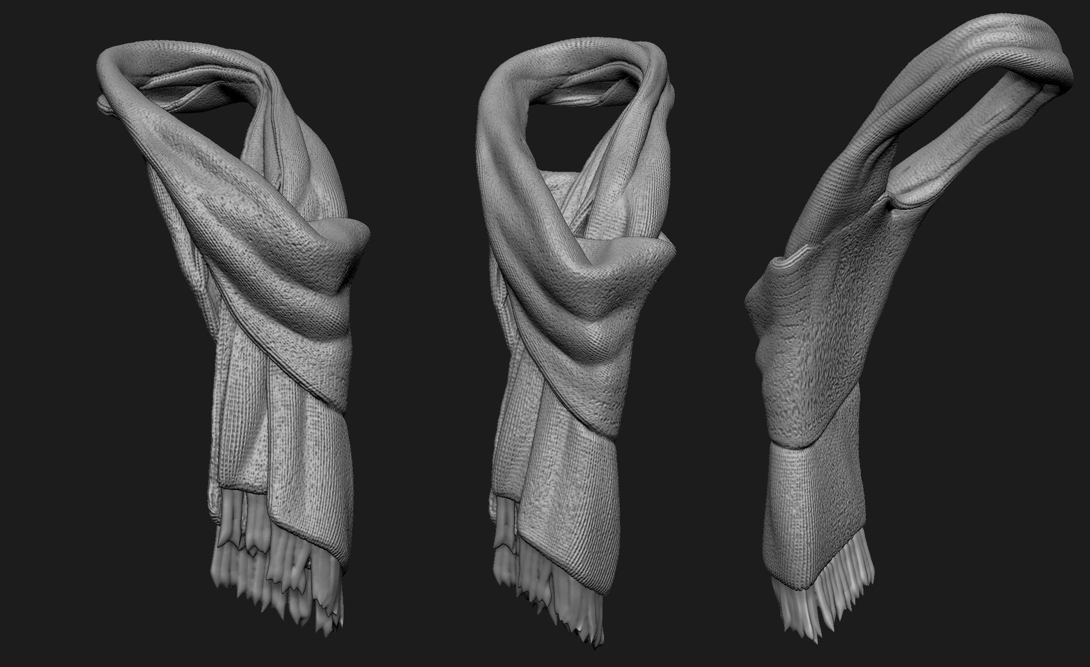 Scarfs for 3d Printable Characters Part 3 3D model_6