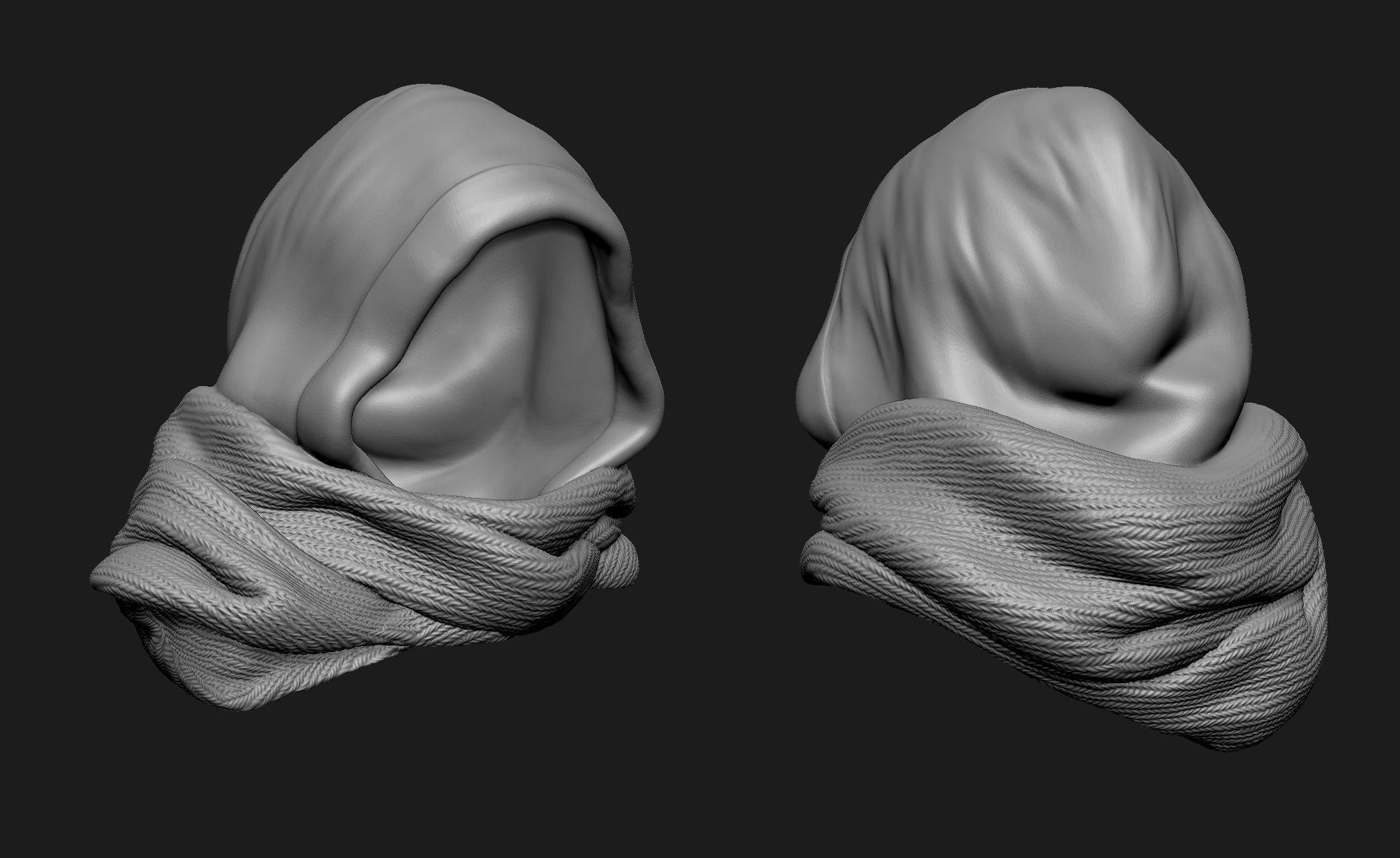 Scarfs for 3d Printable Characters Part 3 3D model_7