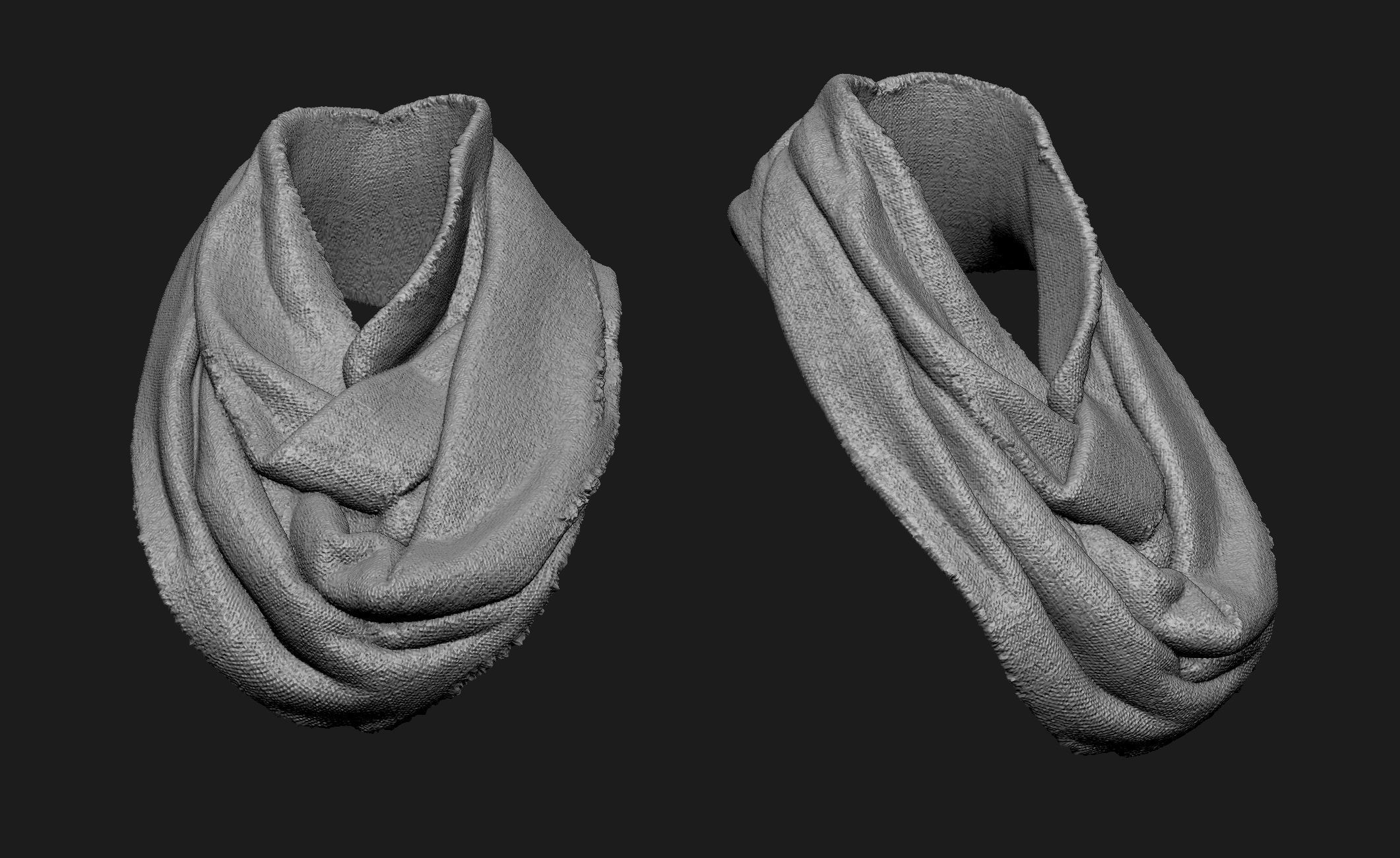 Scarfs for 3d Printable Characters Part 3 3D model_17