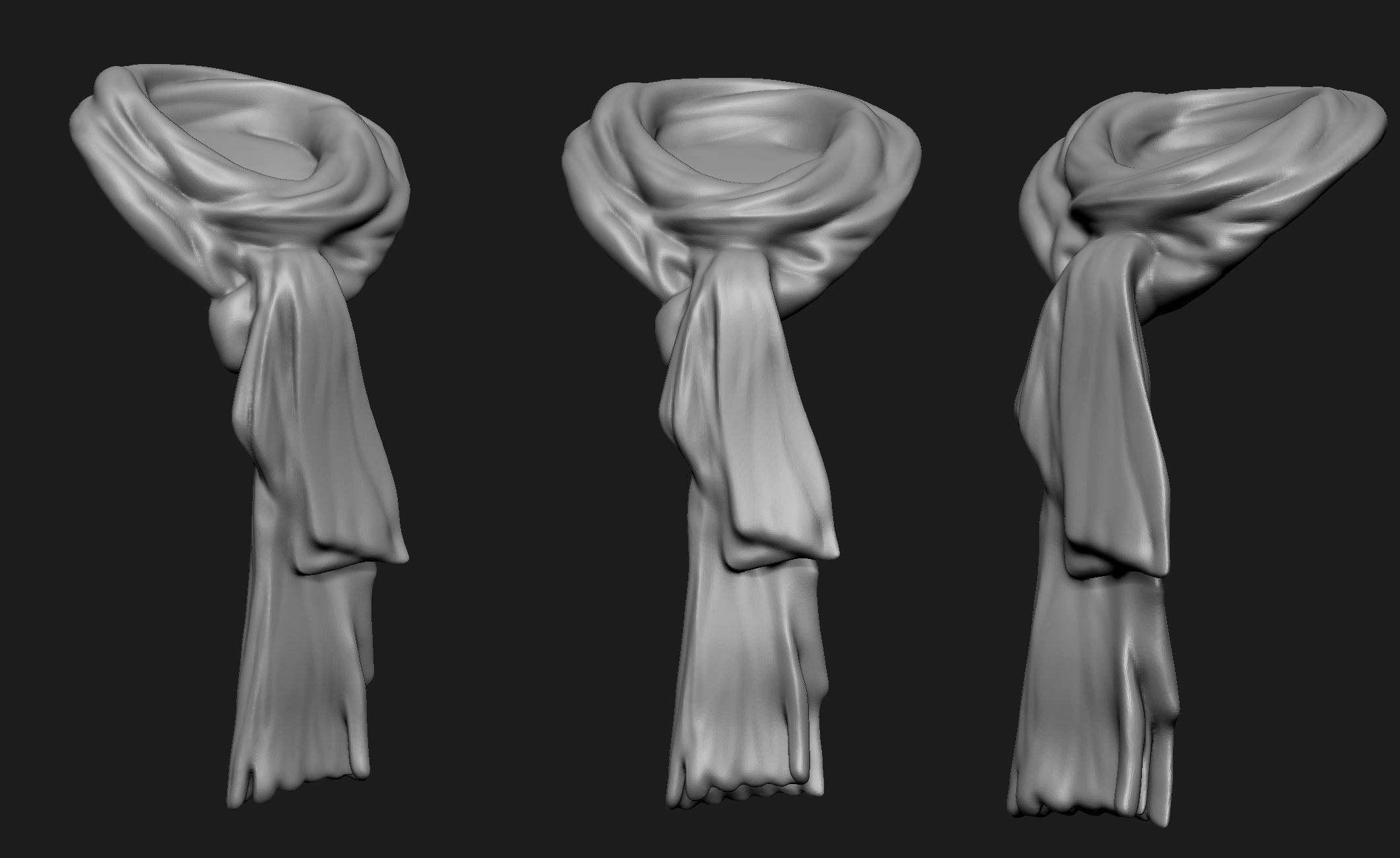 Scarfs for 3d Printable Characters Part 3 3D model_18
