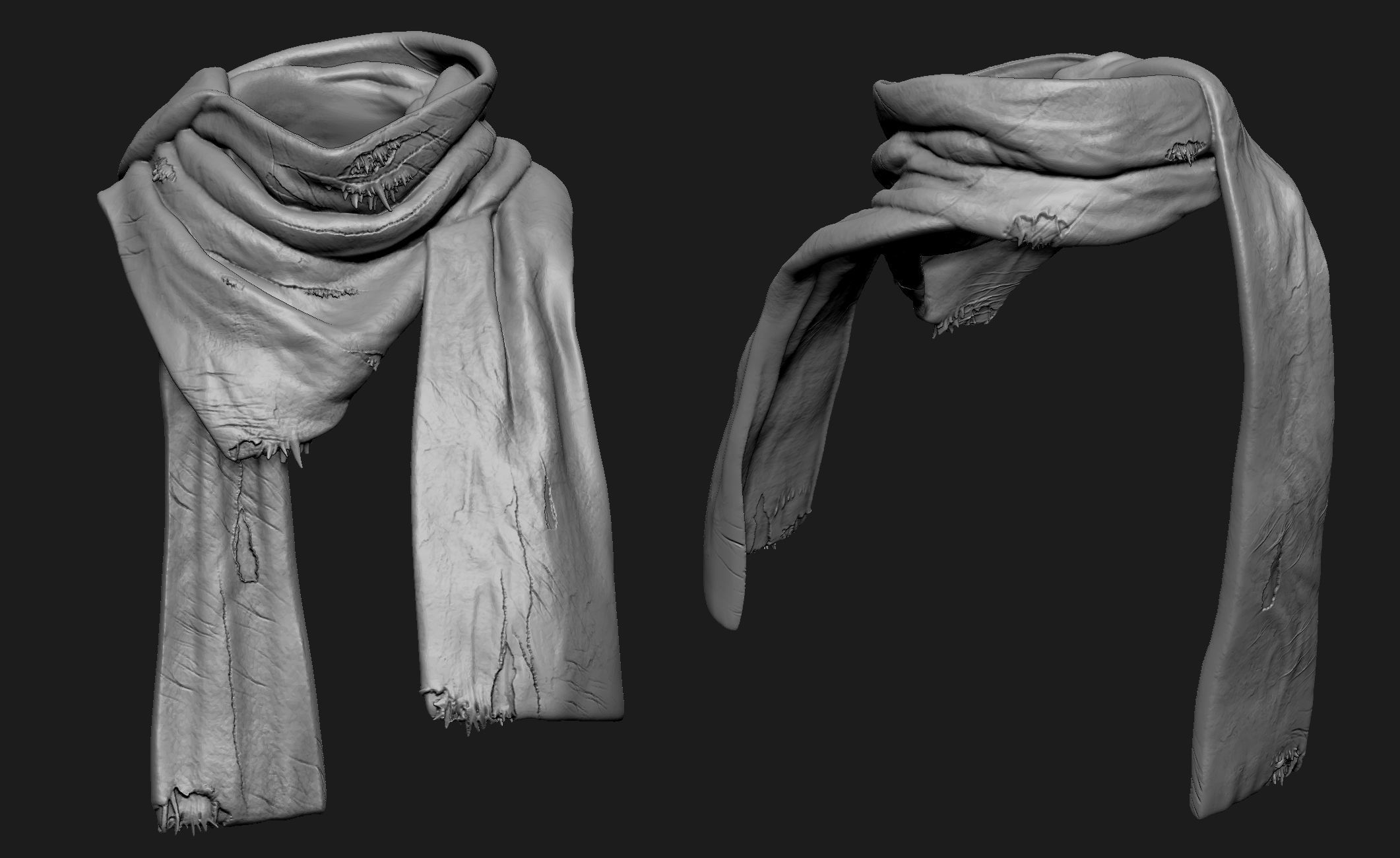 Scarfs for 3d Printable Characters Part 3 3D model_3