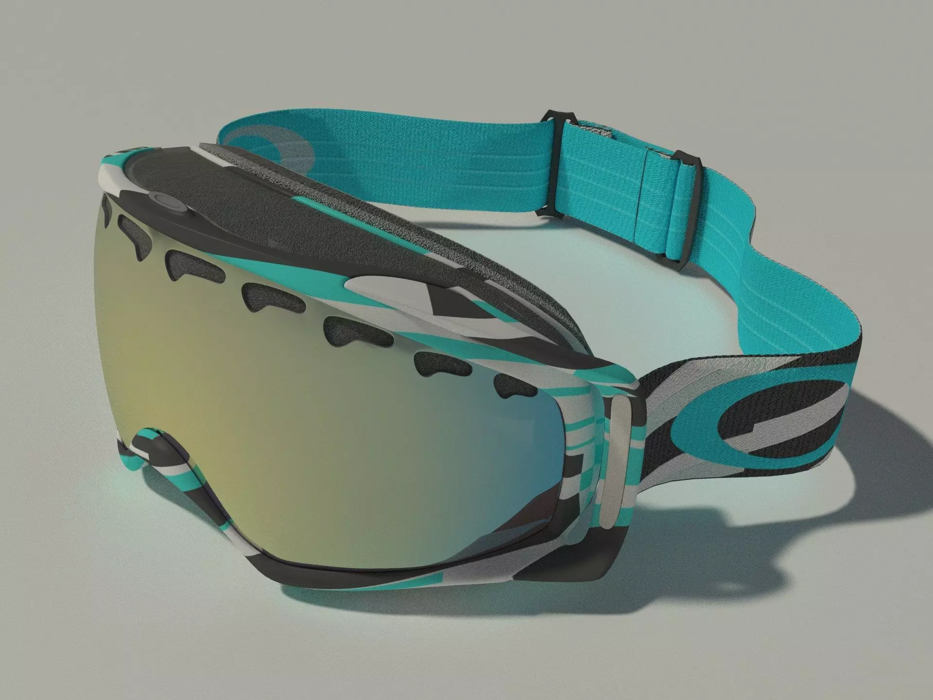 Oakley Crowbar goggles 3D model_0