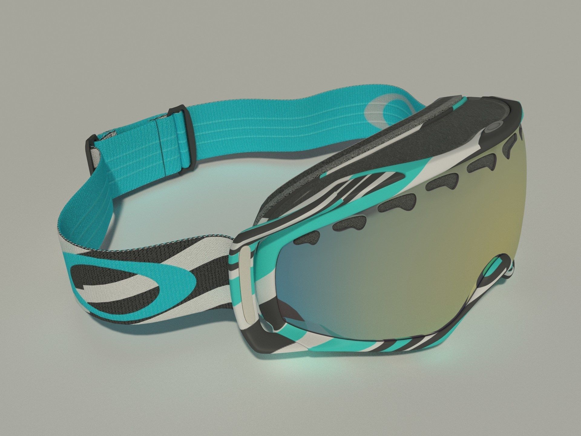 Oakley Crowbar goggles 3D model_2