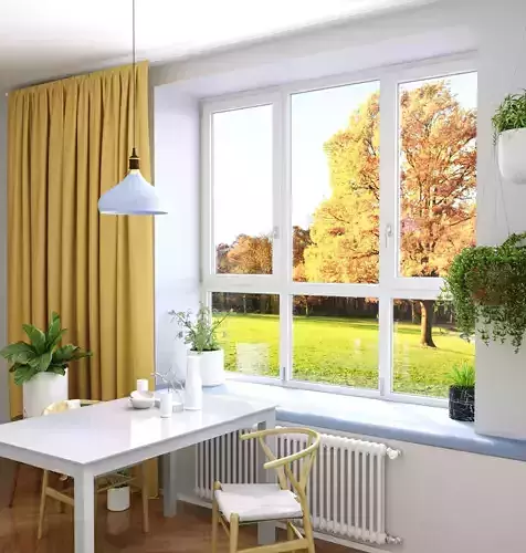 Yellow room in the interior