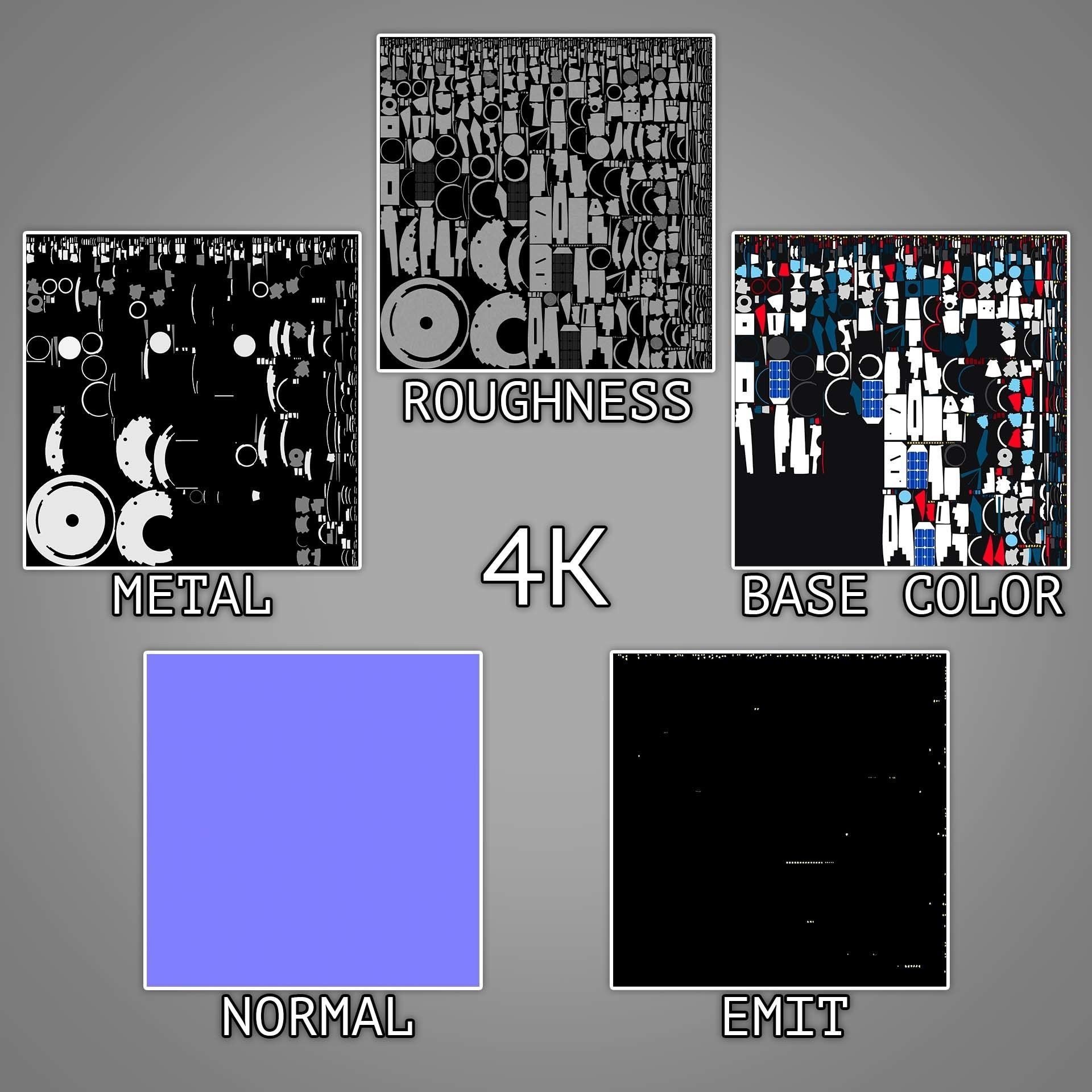 Cartoon spacecraft Low-poly 3D model_3